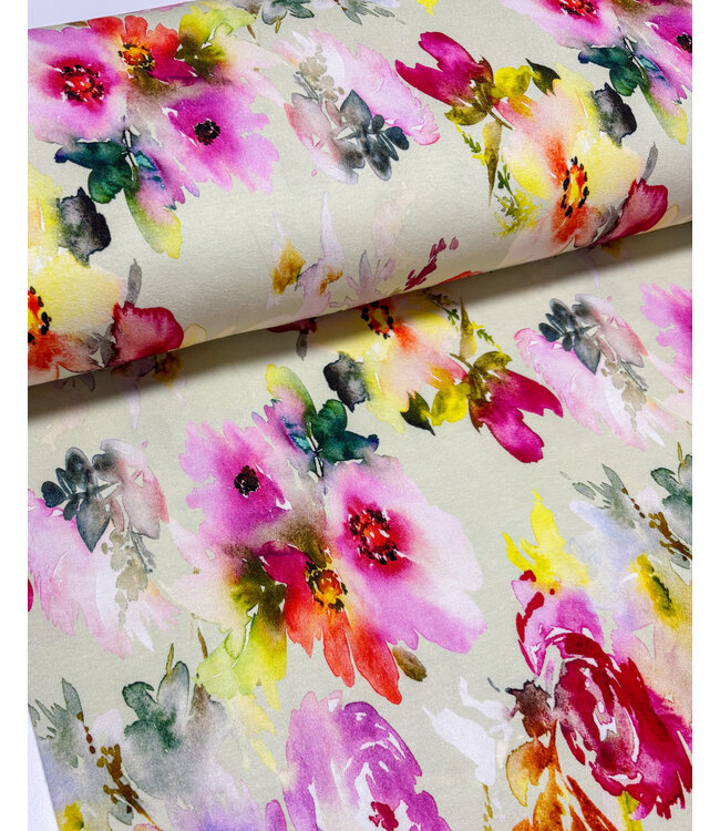 Madeline floral symphony - vormvaste viscose tricot