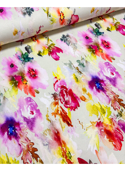 Madeline floral symphony - vormvaste viscose tricot