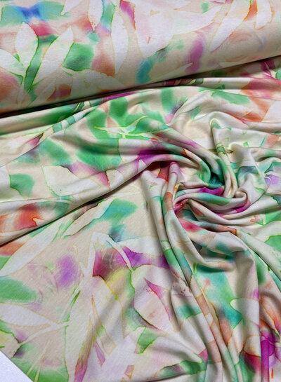 Madeline blossom blush - dimensionally stable viscose jersey