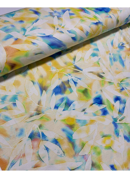 Madeline tropisch pastel - vormvaste viscose tricot