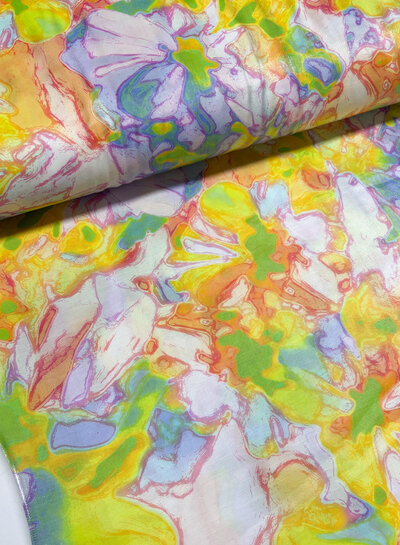 Madeline gouden gloed - prachtige licht glanzende geweven viscose satijn