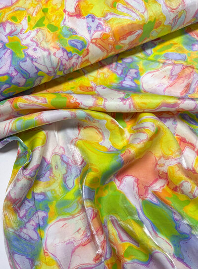 Madeline gouden gloed - prachtige licht glanzende geweven viscose satijn