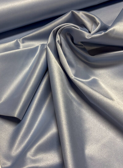 Madeline light blue - satin stretch cotton