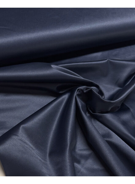 Madeline midnightblue - gesatineerde stretchkatoen