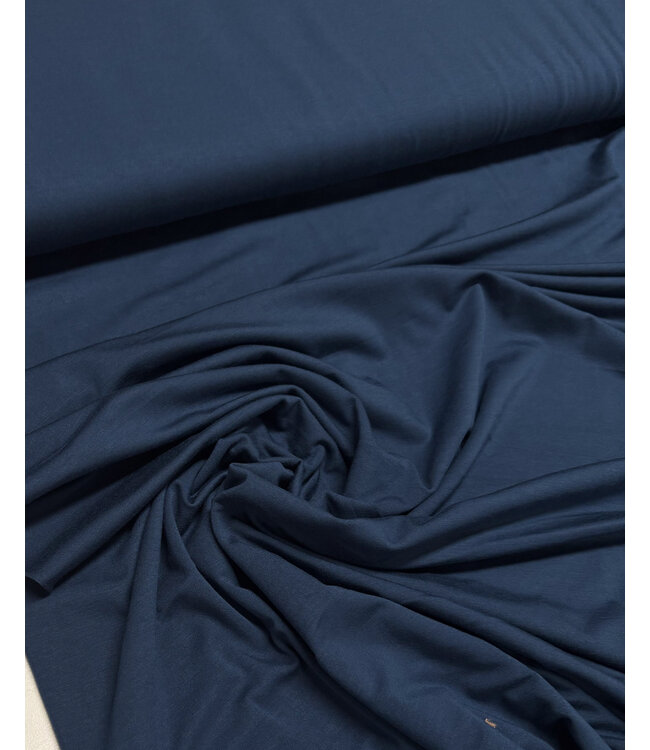 Madeline indigo bamboe - heel soepelvallende tricot