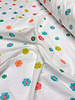 Madeline beautiful embroidery with colorful flowers - poplin cotton voile