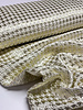 Madeline pied de poule - geweven jacquard met lurex - warm goud