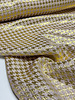 Madeline pied de poule - woven jacquard with lurex - soft pink and gold