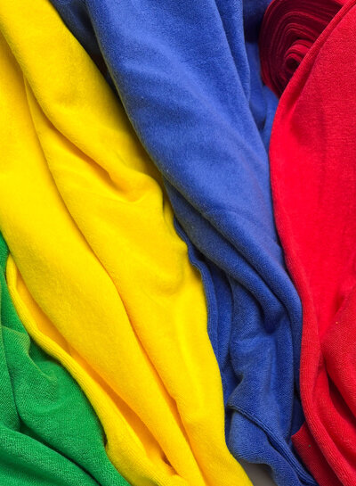 rood - spons / rekbare badstof