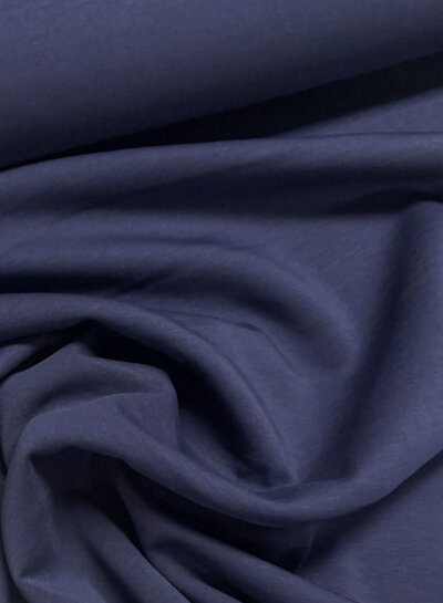 Madeline navy blue cotton Interlock jersey - beautiful, sturdy quality