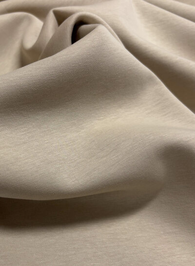 Madeline zand katoen Interlock tricot - mooie stevige kwaliteit