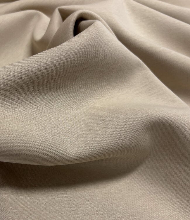 Madeline zand katoen Interlock tricot - mooie stevige kwaliteit