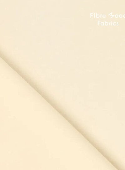 Fibremood gesatineerde stretchkatoen - heel licht geel - Luna / Vega