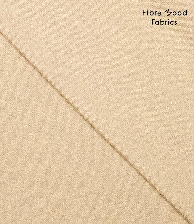 Fibremood boordstof ribbel - mocha mousse - Coco