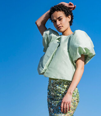 Fibremood Taffeta - soft green - Raven / Star