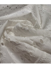 Madeline beautiful embroidery option scalloped edge - white