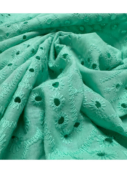 Madeline prachtige broderie optie geschulpte rand - pepermint