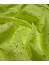 Madeline beautiful embroidery option scalloped edge - lime green