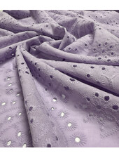 Madeline beautiful embroidery option scalloped edge - lilac