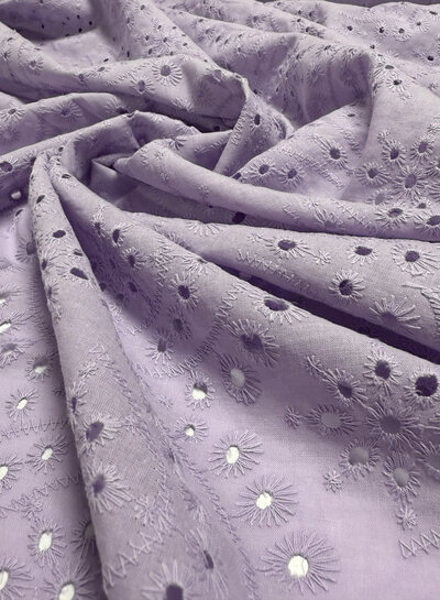 Madeline prachtige broderie optie geschulpte rand - lila