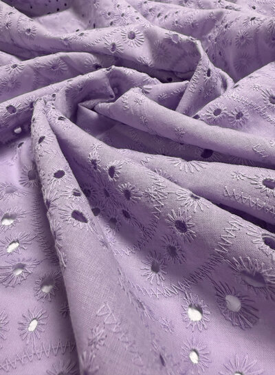 Madeline prachtige broderie optie geschulpte rand - lila