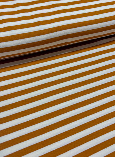 Madeline ochre / ecru striped - beautiful sturdy french terry