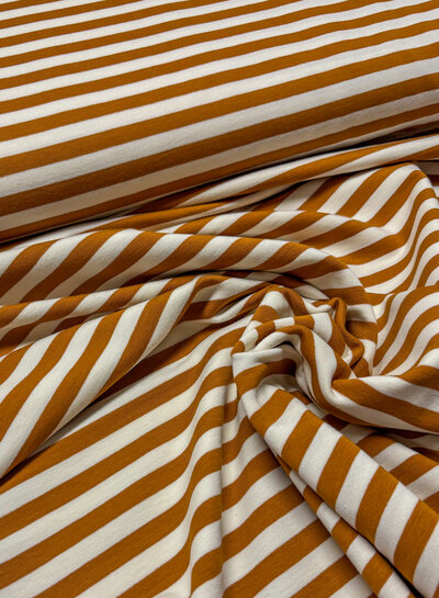 Madeline ochre / ecru striped - beautiful sturdy french terry