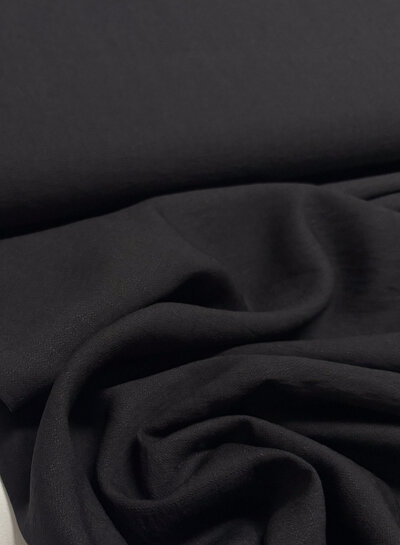 A la Ville black - beautifully woven linen look rayon