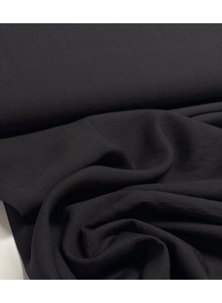 A la Ville black - beautifully woven linen look rayon
