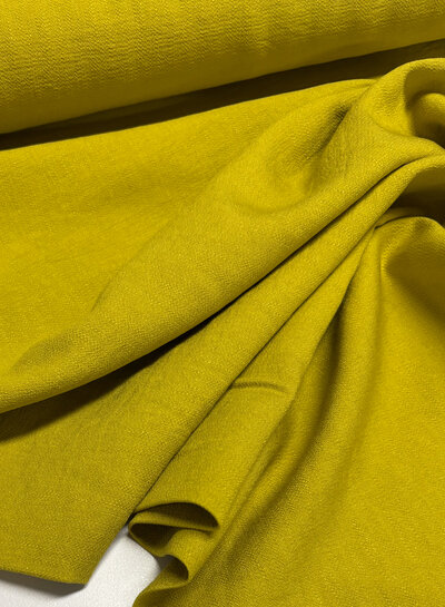 A la Ville mosterd - prachtig geweven linnenlook rayon