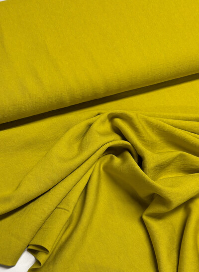 A la Ville mustard - beautiful woven linen look rayon