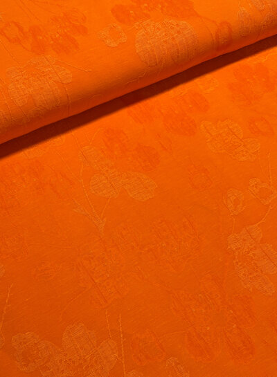 A la Ville orange structure linen viscose