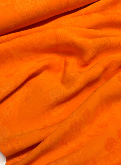 A la Ville orange structure linen viscose
