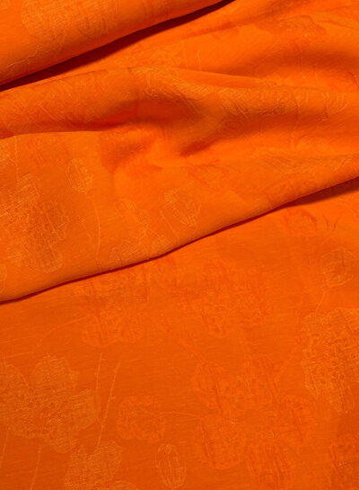 A la Ville orange structure linen viscose