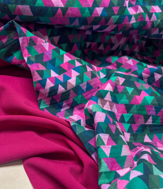 donker fuchsia - scuba crepe