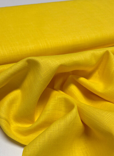 Madeline yellow - linen cotton blend