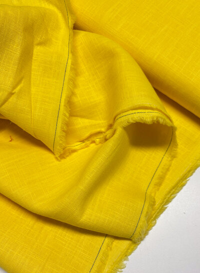 Madeline yellow - linen cotton blend
