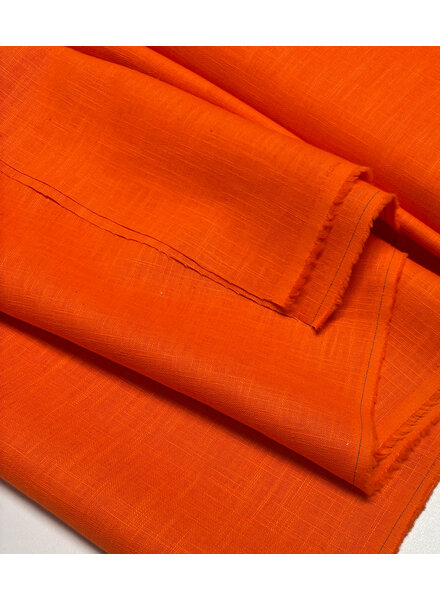 Madeline oranje - linnen katoen blend