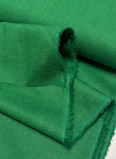 Madeline green - linen cotton blend
