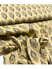 Madeline batik katoen voile - caramel cosmos