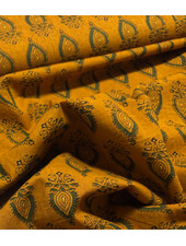 Madeline batik cotton voile - eye of india sun gold