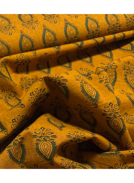 Madeline batik cotton voile - eye of india sun gold