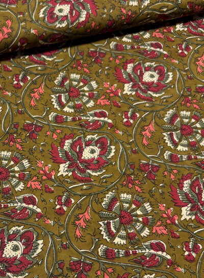 Madeline batik katoen voile - desert bloom