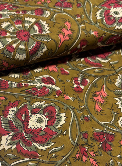 Madeline batik cotton voile - desert bloom