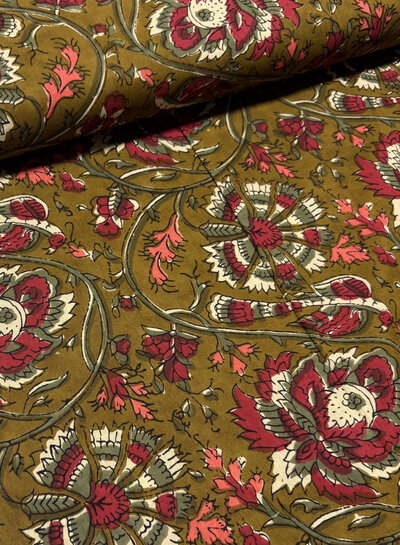 Madeline batik katoen voile - desert bloom