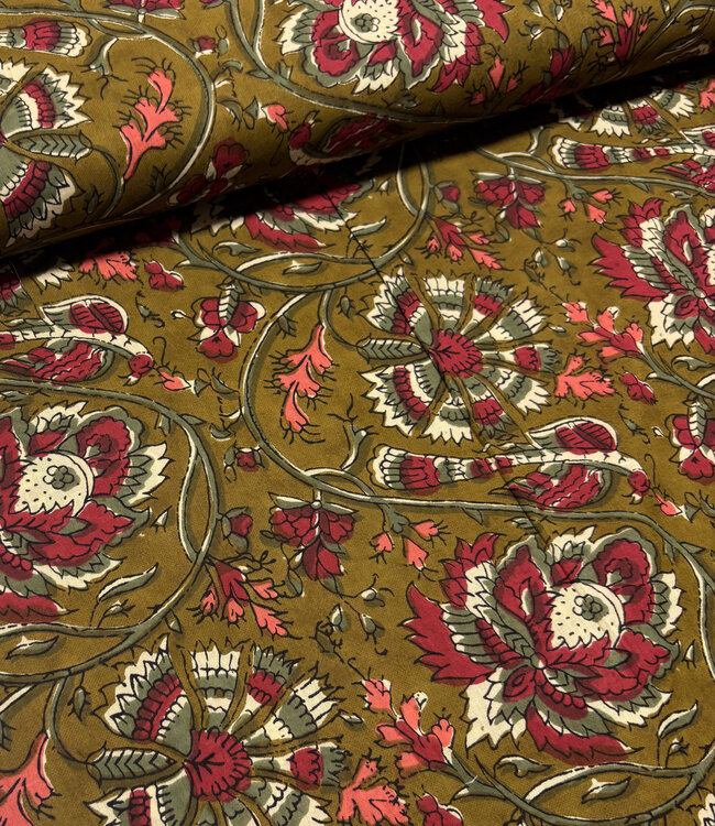 Madeline batik katoen voile - desert bloom