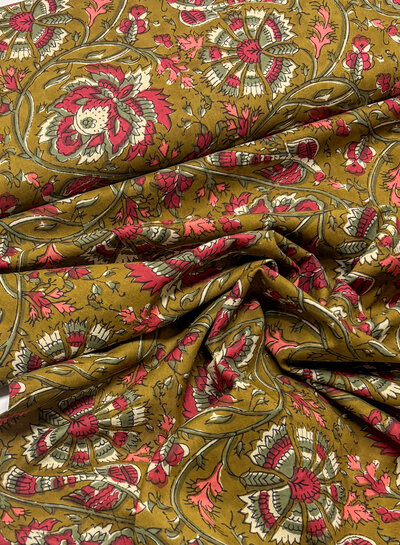 Madeline batik cotton voile - desert bloom