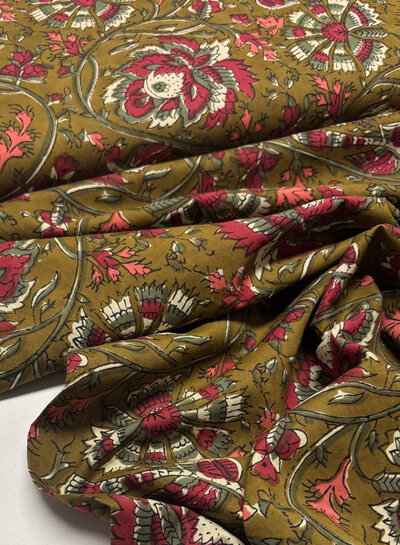 Madeline batik katoen voile - desert bloom