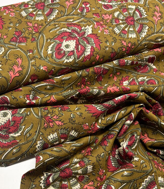 Madeline batik katoen voile - desert bloom