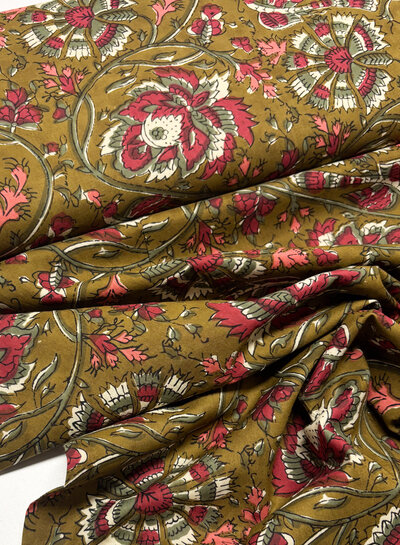 Madeline batik cotton voile - desert bloom